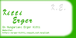 kitti erger business card